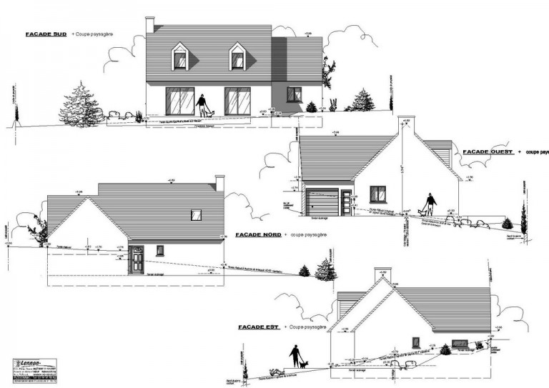Projet Neuf à Crozon : Elévations